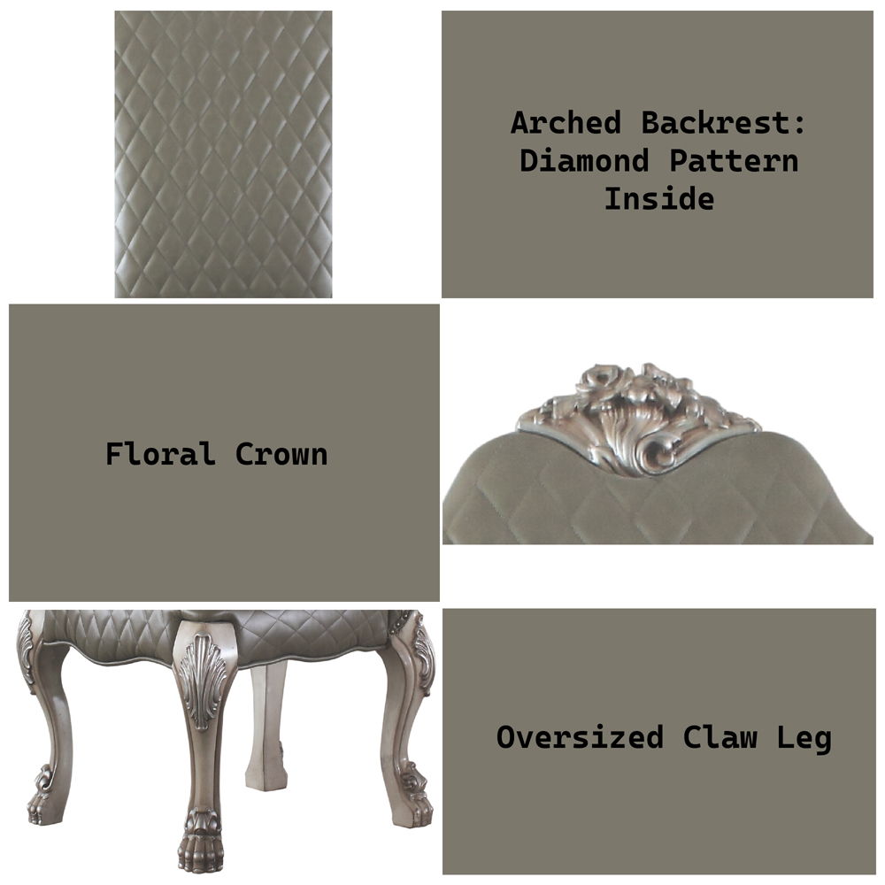 Dresden - Side Chair Set of 2) - Synthetic Leather &Vintage Bone White