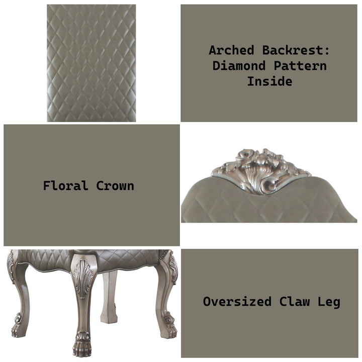 Dresden - Side Chair Set of 2) - Synthetic Leather &Vintage Bone White