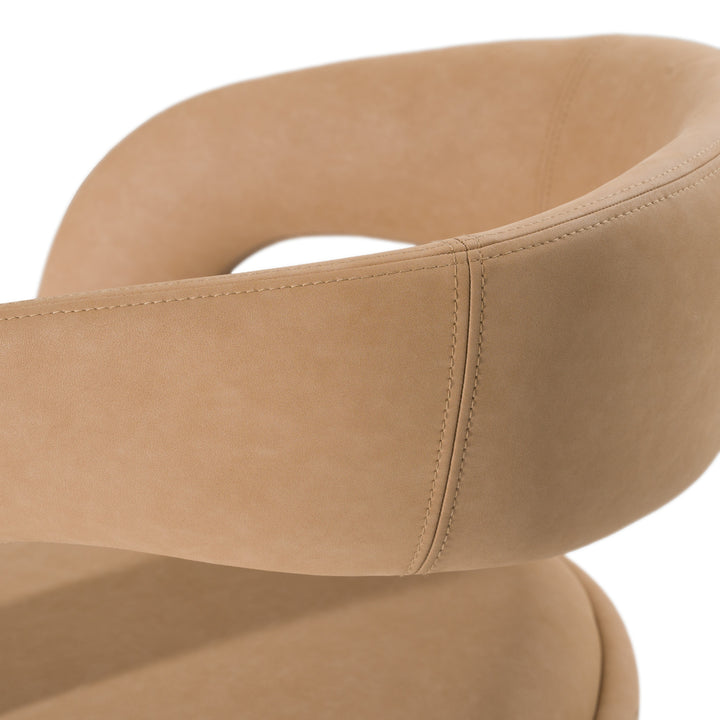 Faerron - Modern Tan Leatherette Dining Chair