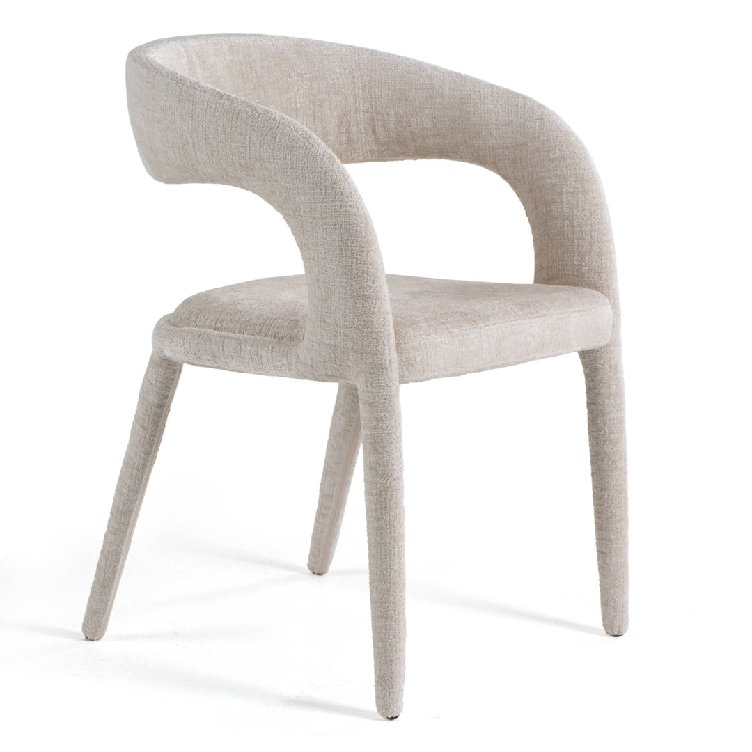 Faerron  Modern Light Grey Fabric Dining Chair