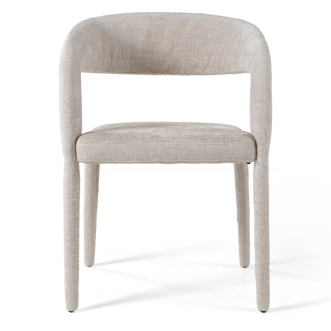 Faerron  Modern Light Grey Fabric Dining Chair