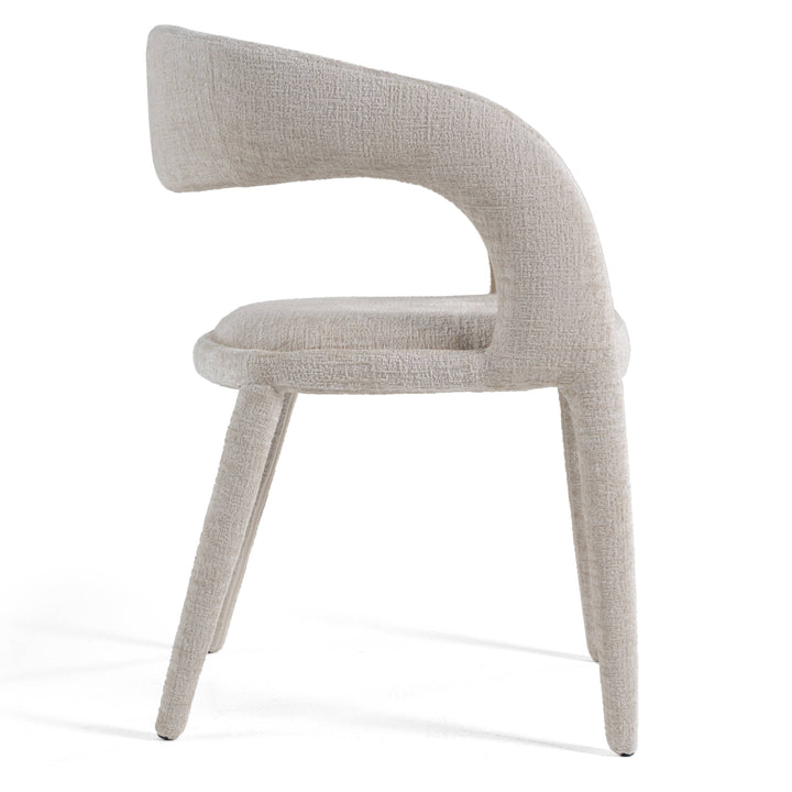 Faerron - Modern Light Grey Fabric Dining Chair