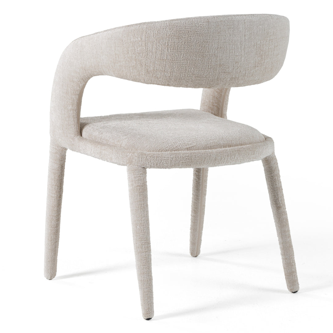Faerron  Modern Light Grey Fabric Dining Chair