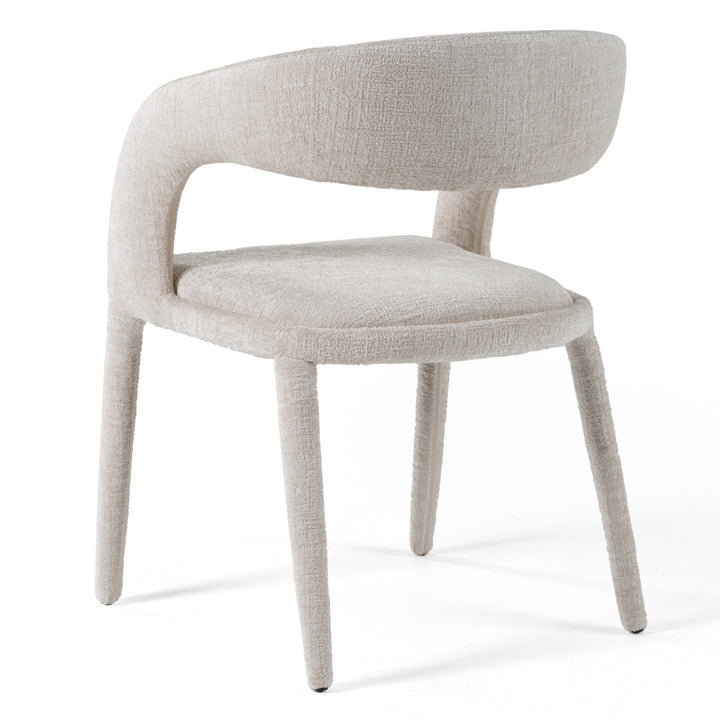 Faerron  Modern Light Grey Fabric Dining Chair