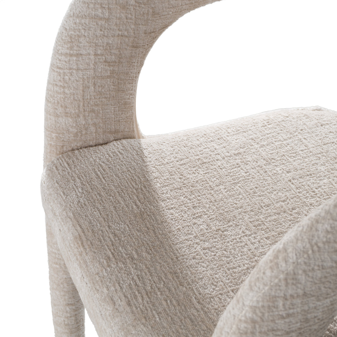 Faerron  Modern Light Grey Fabric Dining Chair