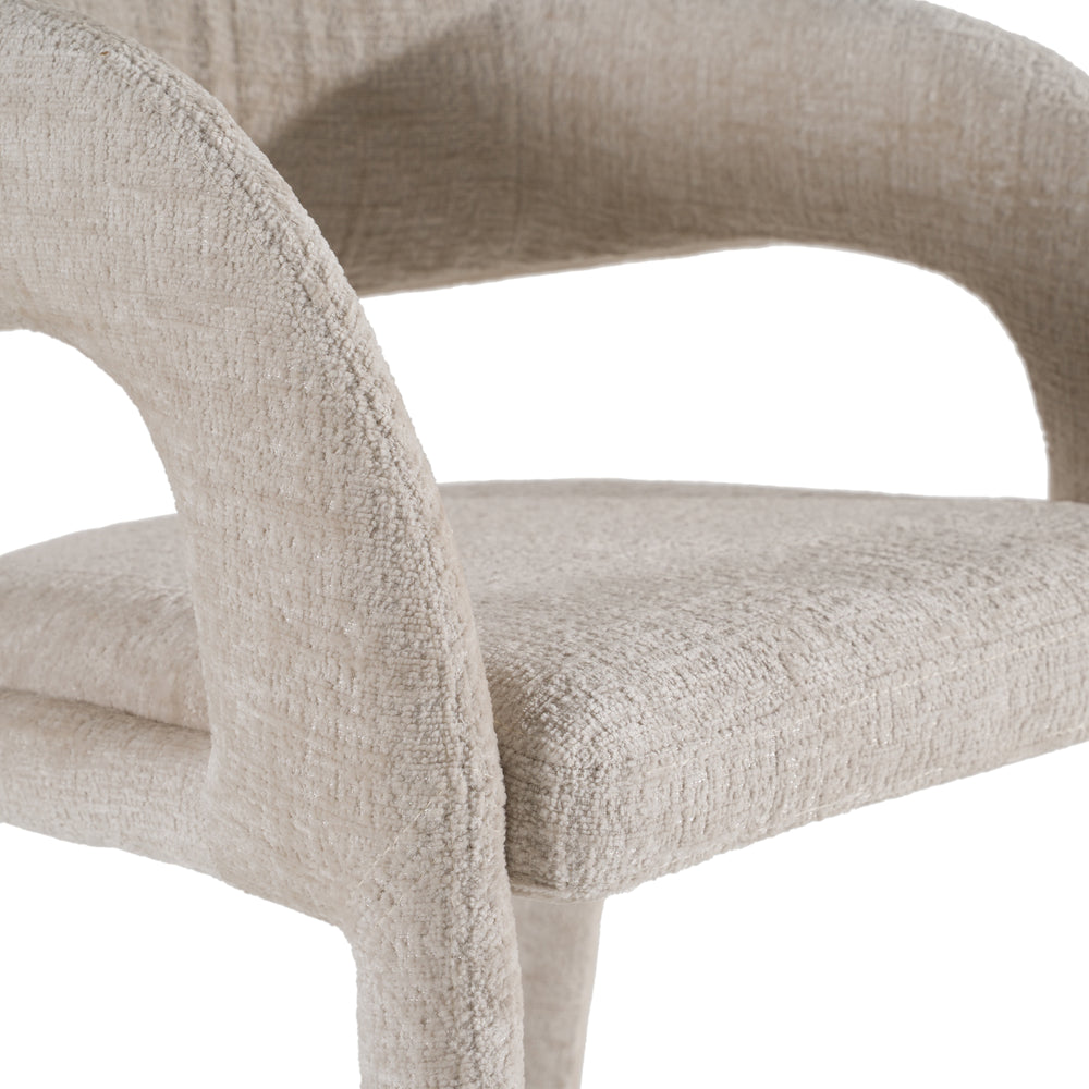 Faerron - Modern Light Grey Fabric Counter Chair - View 4