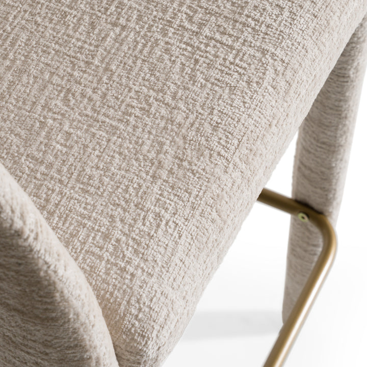 Faerron  Modern Light Grey Fabric Counter Chair