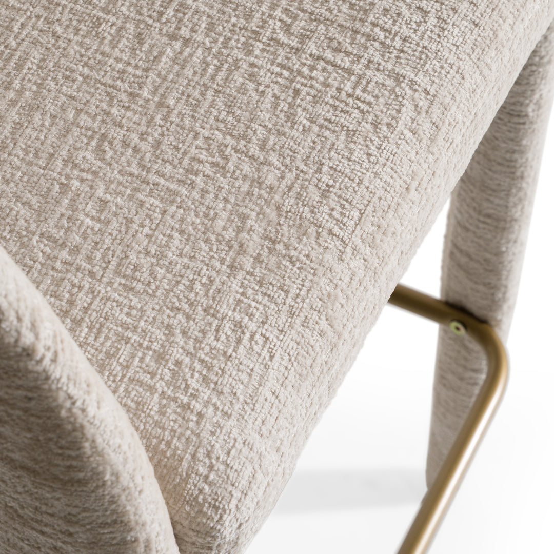 Faerron - Modern Light Grey Fabric Counter Chair
