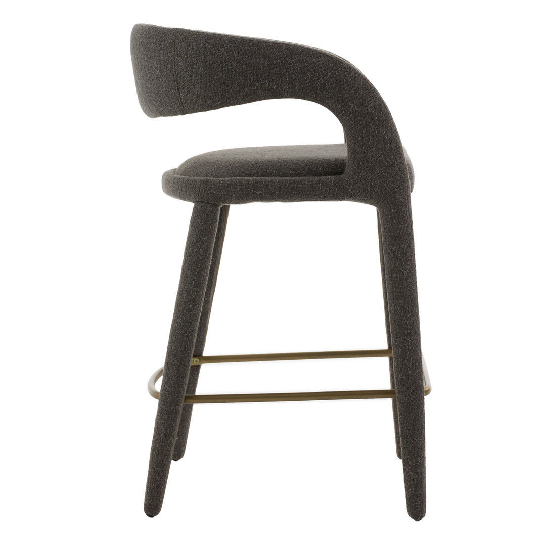 Faerron - Modern Grey Fabric Counter Chair
