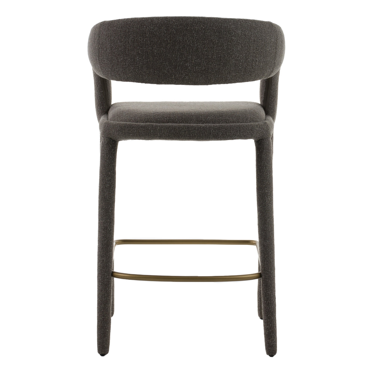 Faerron - Modern Grey Fabric Counter Chair - View 2