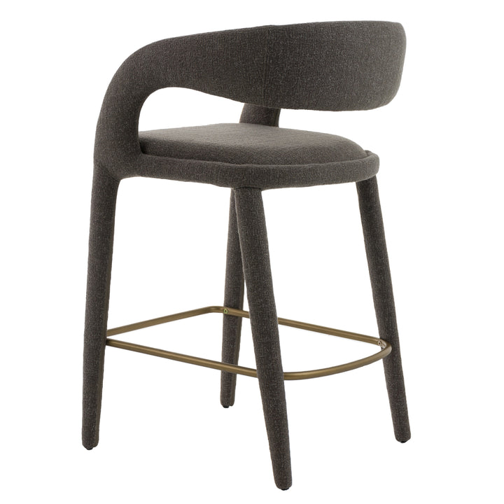 Faerron - Modern Grey Fabric Counter Chair