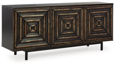Fair Ridge Accent Cabinet - Black Accent Cabinet modern furniture Contempo Furniture
