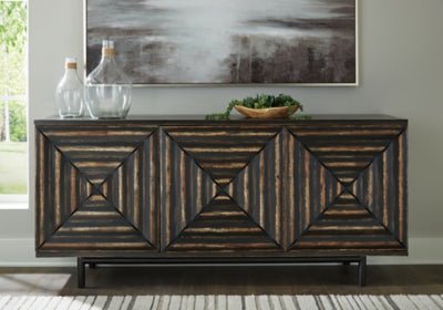 Fair Ridge Accent Cabinet - Black Accent Cabinet modern furniture Contempo Furniture