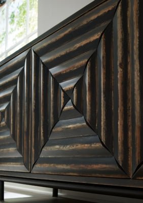 Fair Ridge Accent Cabinet - Black Accent Cabinet modern furniture Contempo Furniture