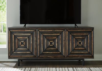 Fair Ridge Accent Cabinet - Black Accent Cabinet modern furniture Contempo Furniture