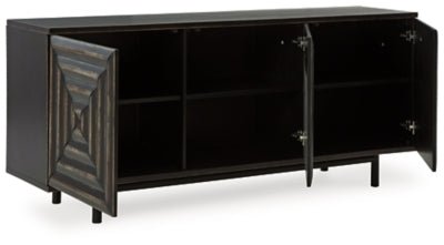 Fair Ridge Accent Cabinet - Black Accent Cabinet modern furniture Contempo Furniture