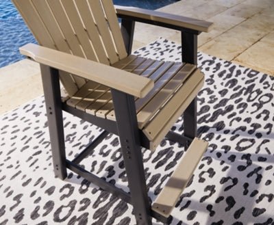 Fairen Trail Outdoor Counter Height Bar Stool (Set of 2) - Black Stool Set modern furniture Contempo Furniture