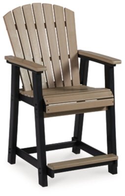 Fairen Trail Outdoor Counter Height Bar Stool (Set of 2) - Black Stool Set modern furniture Contempo Furniture