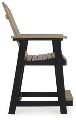 Fairen Trail Outdoor Counter Height Bar Stool (Set of 2) - Black Stool Set modern furniture Contempo Furniture