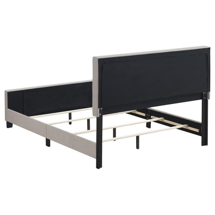 Fairfield - Upholstered Queen Panel Bed - Beige Upholstered Bed modern furniture Contempo Furniture