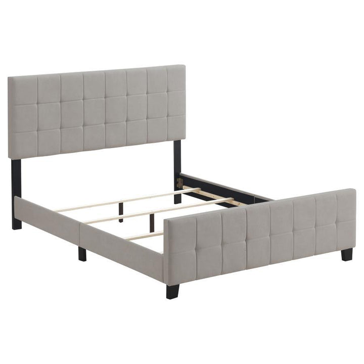 Fairfield - Upholstered Queen Panel Bed - Beige Upholstered Bed modern furniture Contempo Furniture