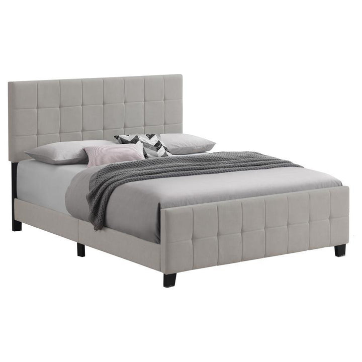 Fairfield - Upholstered Queen Panel Bed - Beige Upholstered Bed modern furniture Contempo Furniture