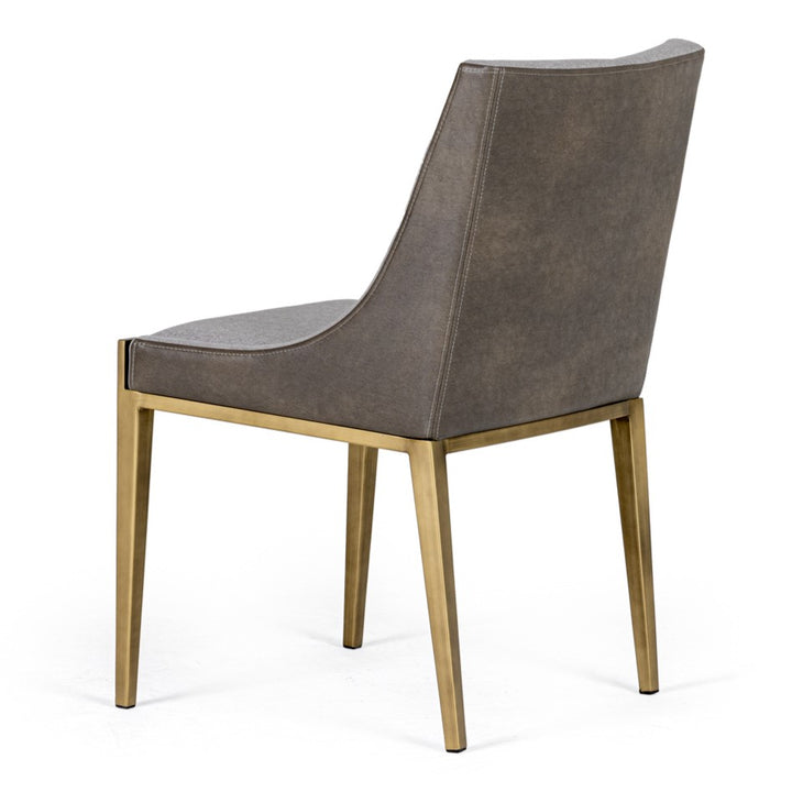 Fairview  Modern Grey & Brass Dining Chair