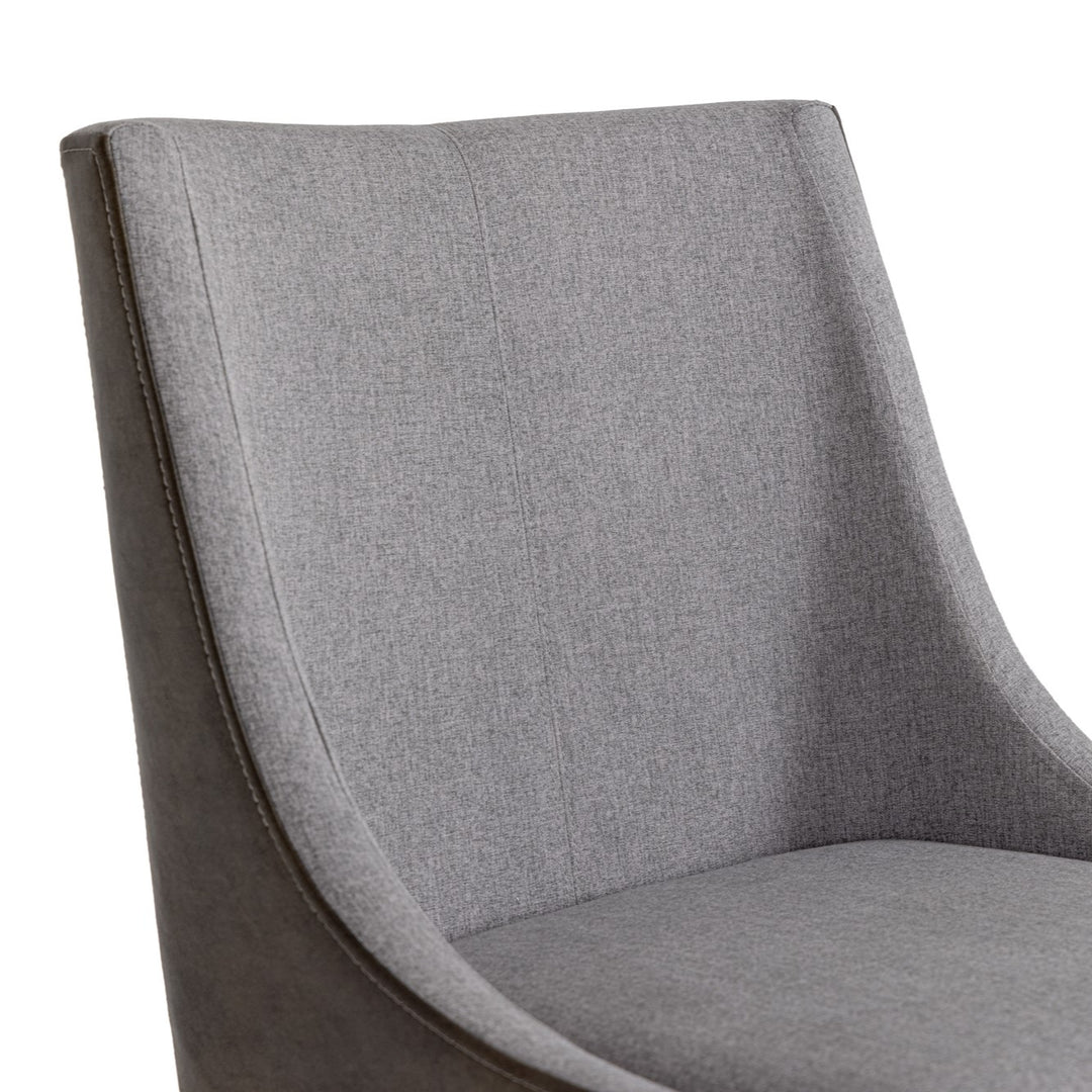 Fairview  Modern Grey & Brass Dining Chair