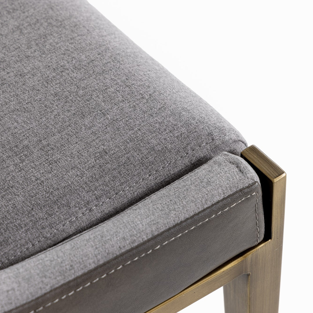 Fairview - Modern Grey  and  Brass Dining Chair
