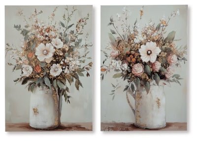 Faisaldon Wall Art (Set of 2) - Gray Canvas Art Set modern furniture Contempo Furniture