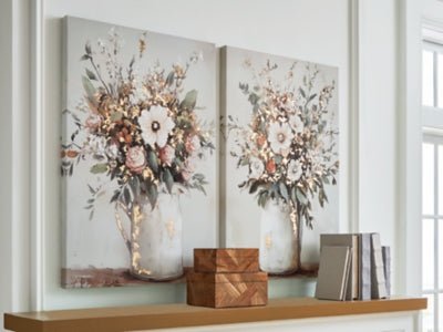Faisaldon Wall Art (Set of 2) - Gray Canvas Art Set modern furniture Contempo Furniture