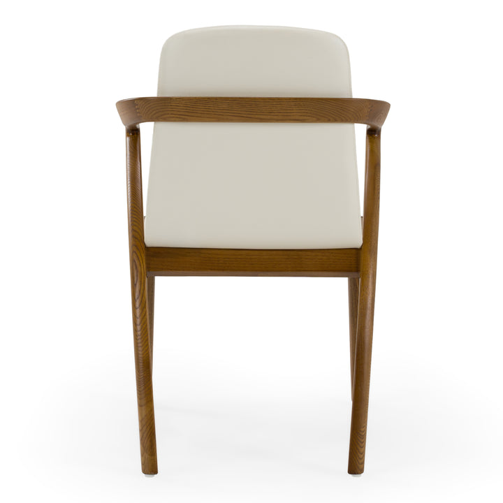 Falcon Mid-Century Walnut and Cream Dining Chair
