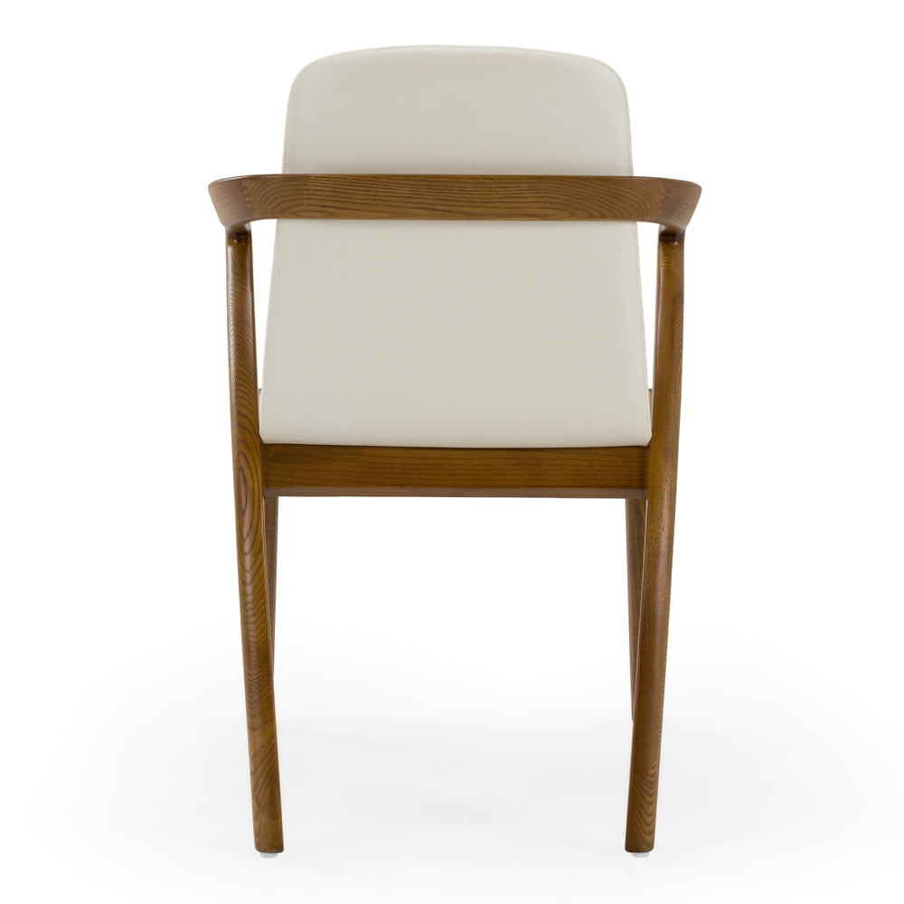 Falcon Mid-Century Walnut and Cream Dining Chair - View 5