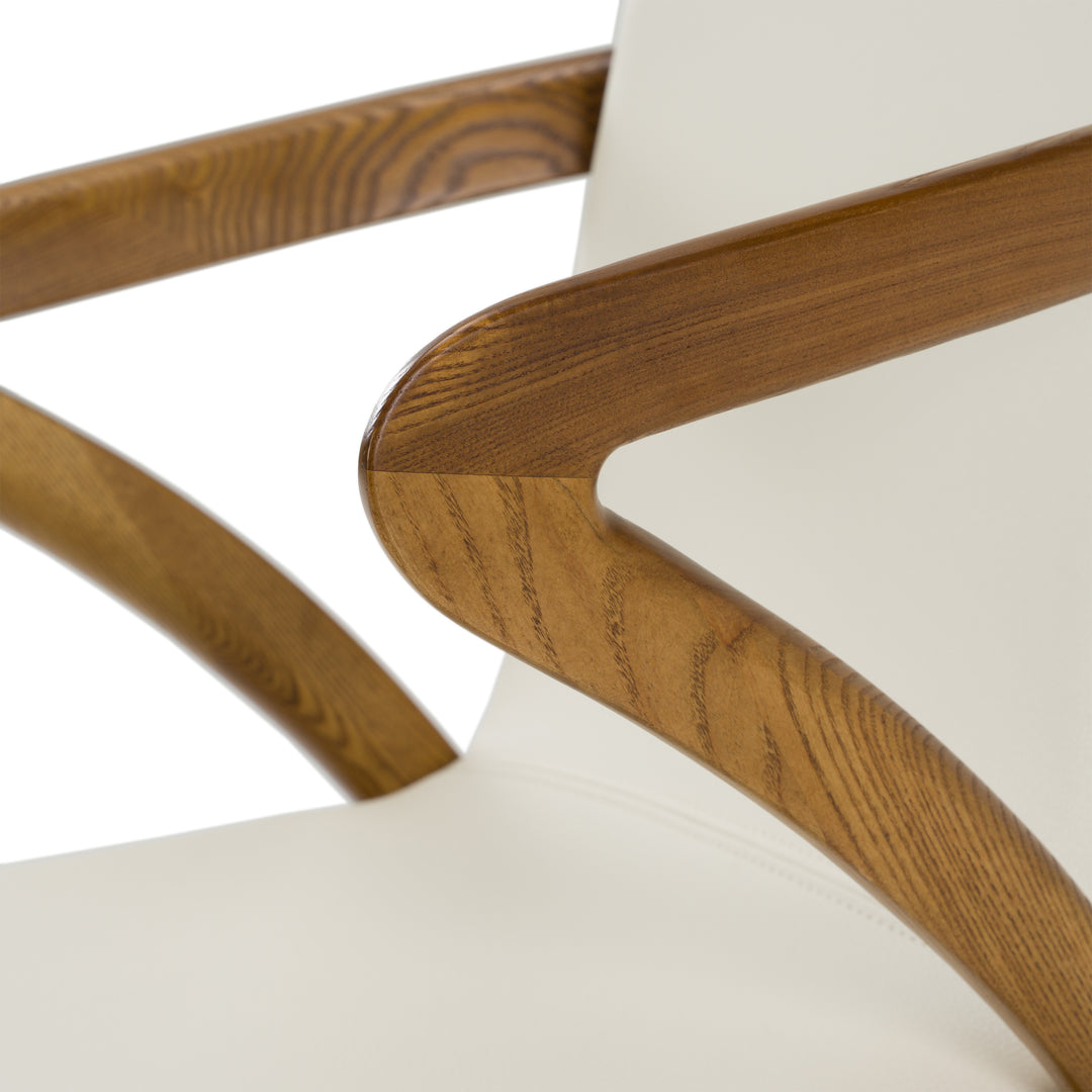 Falcon Mid-Century Walnut and Cream Dining Chair