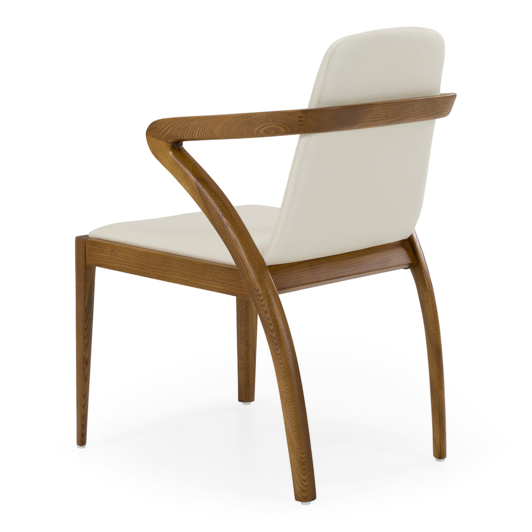 Falcon Mid-Century Walnut and Cream Dining Chair