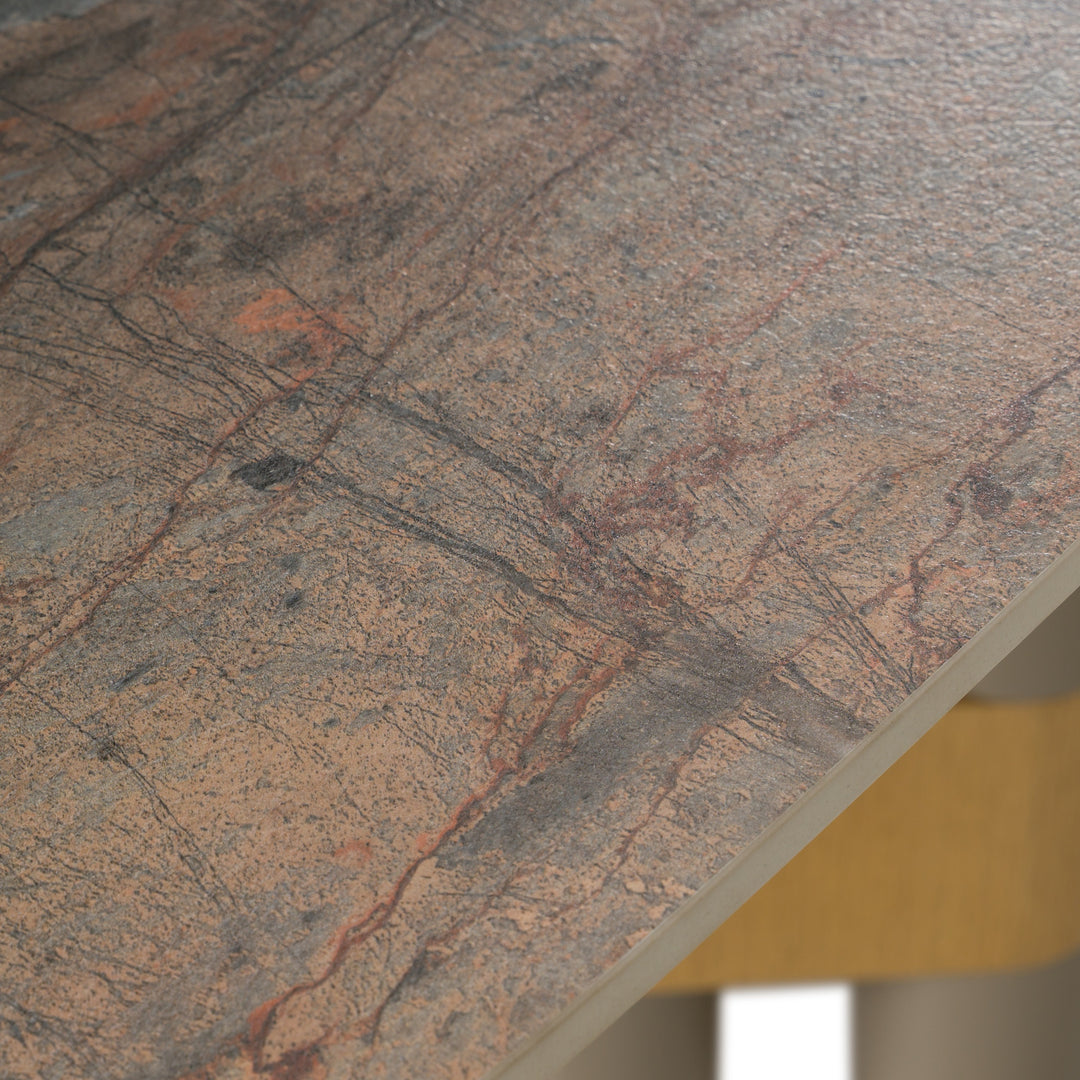 Falzone - Modern Ceramic + Wood Dining Table