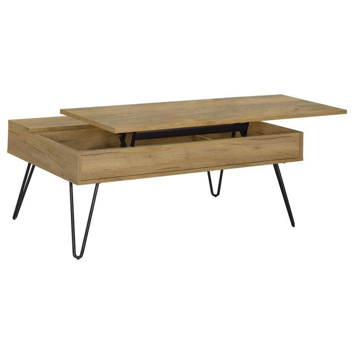 Fanning - 3 Piece Lift Top Coffee And End Table Set - Golden Oak Table Set modern furniture Contempo Furniture