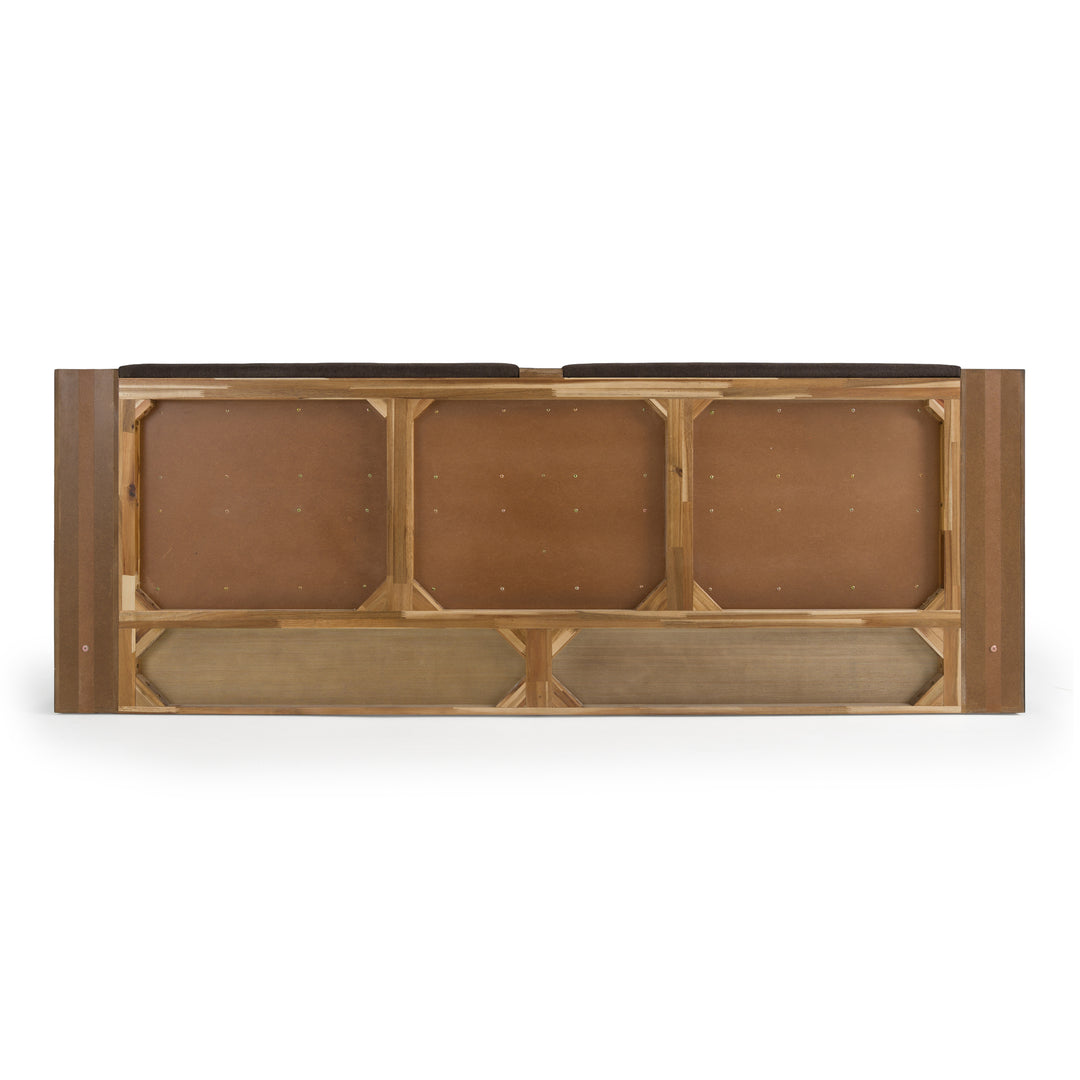 Fantasia  Dark Walnut/Dark Grey Bed and Two Nightstands