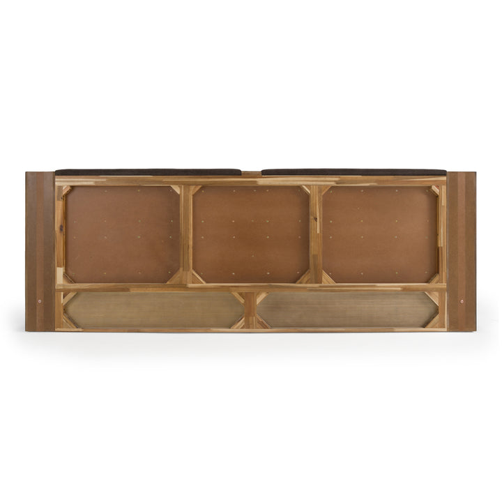 Fantasia  Dark Walnut/Dark Grey Bed and Two Nightstands