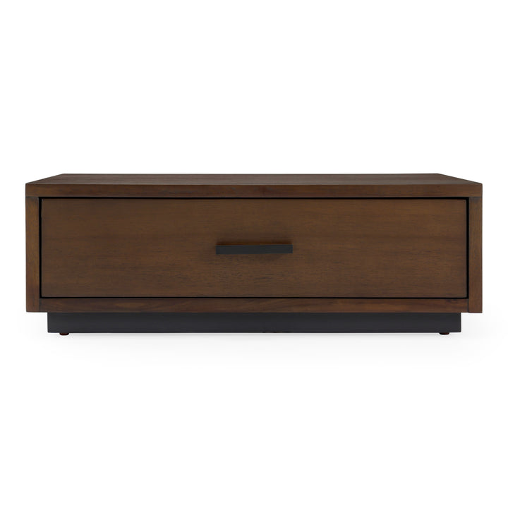 Fantasia - Dark Walnut/Dark Grey Bed and Two Nightstands