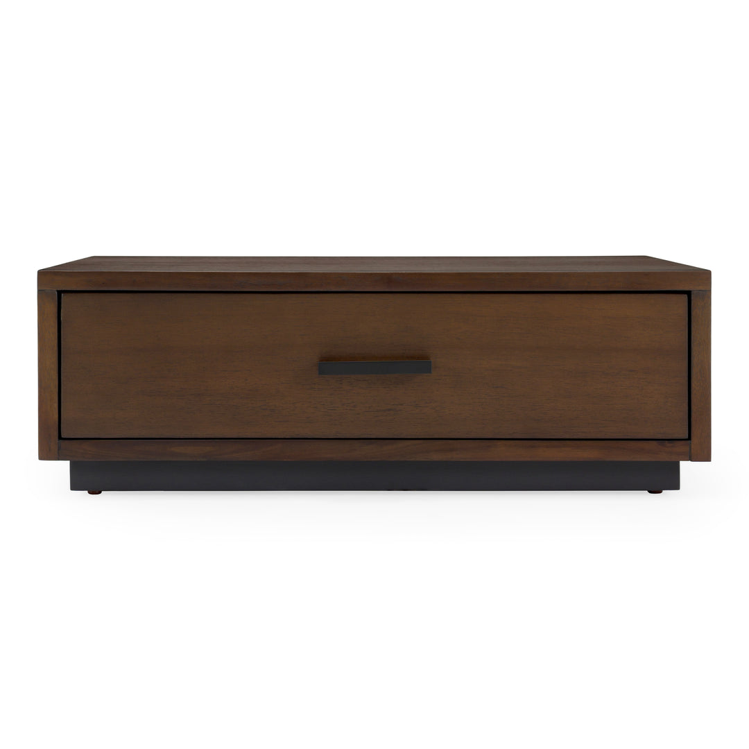 Fantasia - Dark Walnut/Dark Grey Bed and Two Nightstands