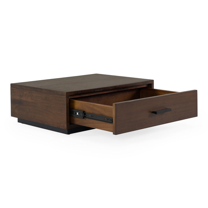 Fantasia - Dark Walnut/Dark Grey Bed and Two Nightstands