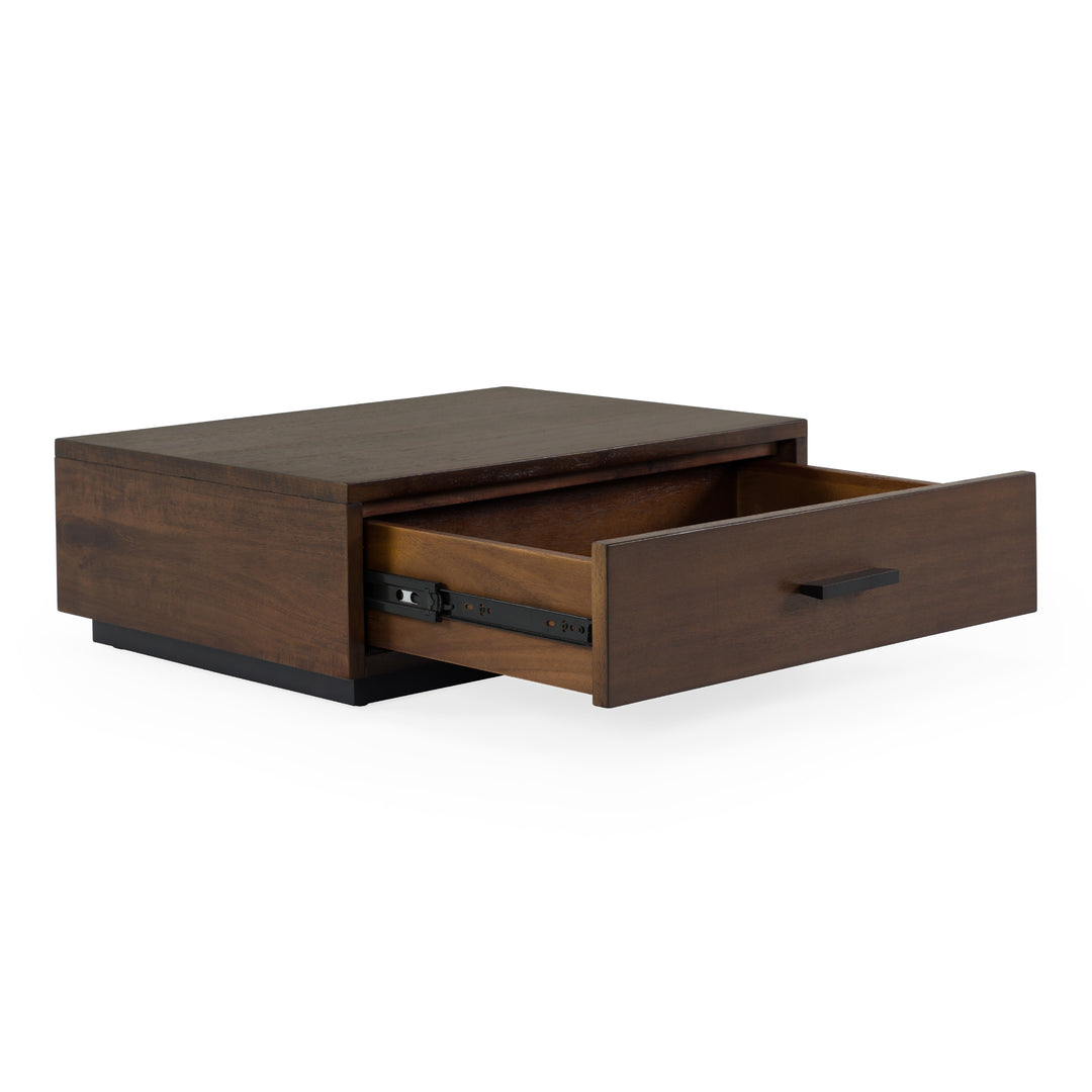 Fantasia - Dark Walnut/Dark Grey Bed and Two Nightstands