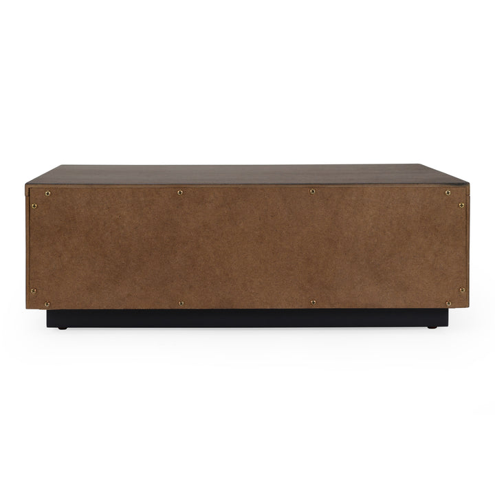 Fantasia - Dark Walnut/Dark Grey Bed and Two Nightstands