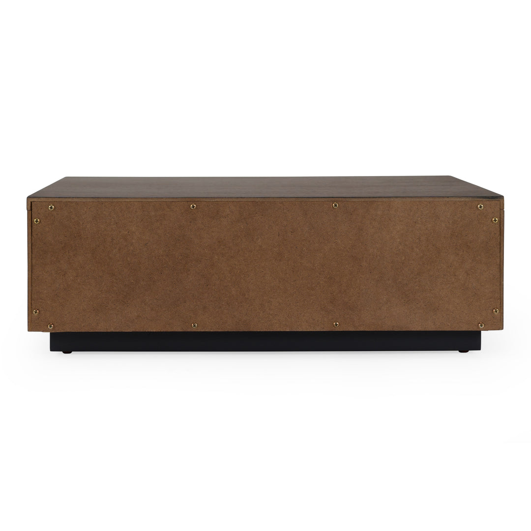 Fantasia - Dark Walnut/Dark Grey Bed and Two Nightstands