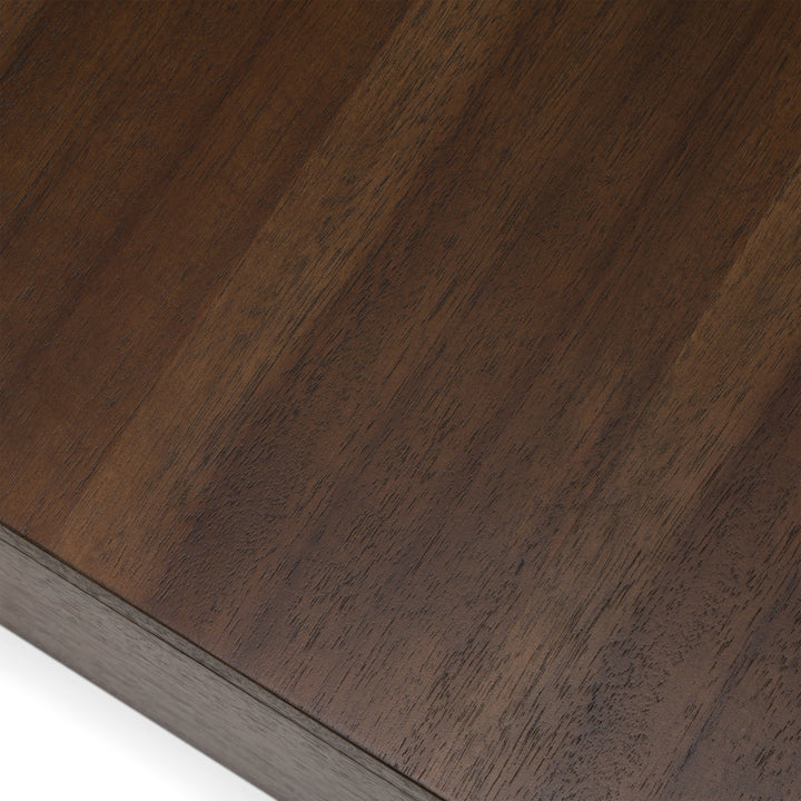 Fantasia - Dark Walnut/Dark Grey Bed and Two Nightstands