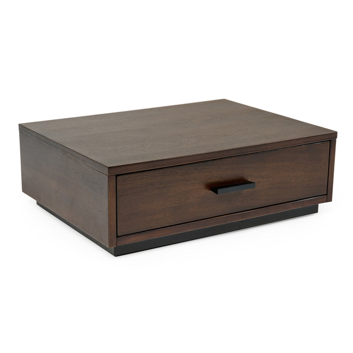 Fantasia  Dark Walnut/Dark Grey Bed and Two Nightstands