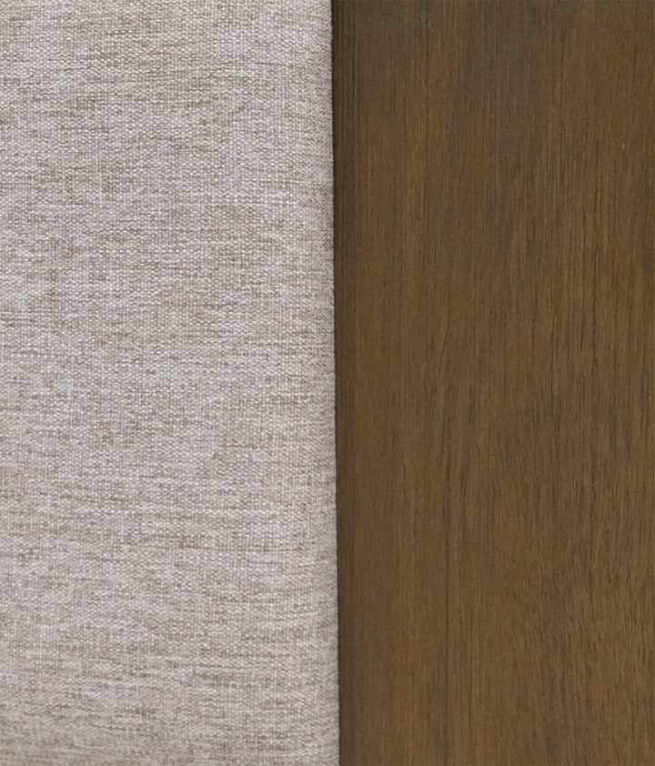 Fantasia  Contemporary Walnut & Grey Bed with Two Nightstands