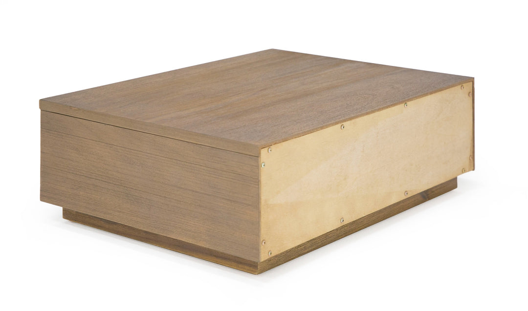 Queen Fantasia - Contemporary Walnut & Grey Bed with Two Nightstands