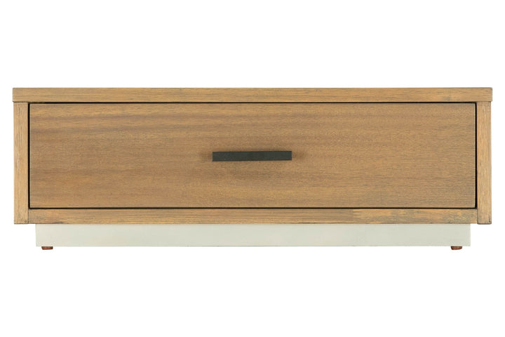 Eastern King Fantasia - Contemporary Walnut &amp; Grey Bed with Two Nightstands